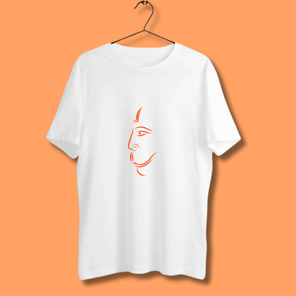 Oversized Tshirt- Front Print- Hanuman Ji Side Face