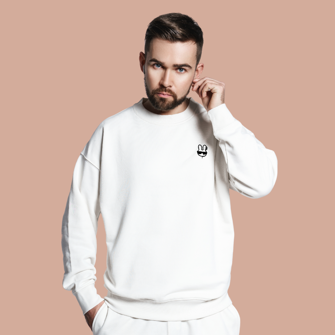 Cloud Comfort Casual Sweatshirt- White