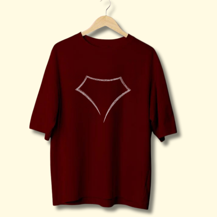 Classic Oversized Tshirt Maroon-Super