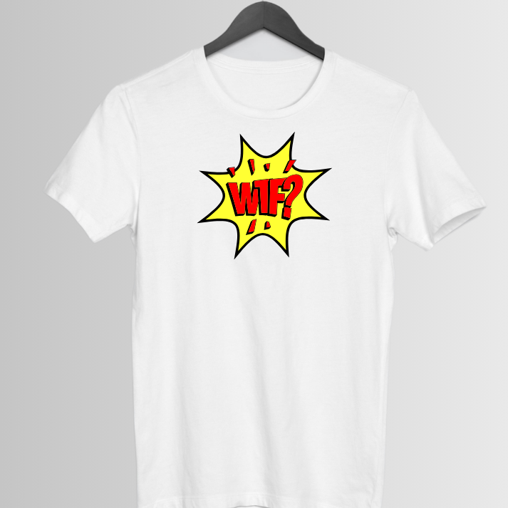 Round Neck Tshirt Printed White- WTF