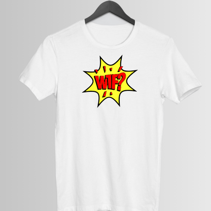 Round Neck Tshirt Printed White- WTF