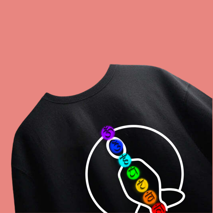 Oversized Tshirt- Back Print- Chakra