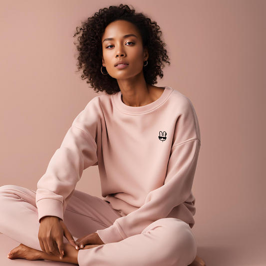 Comfort Casual Sweatshirt- Light Baby Pink