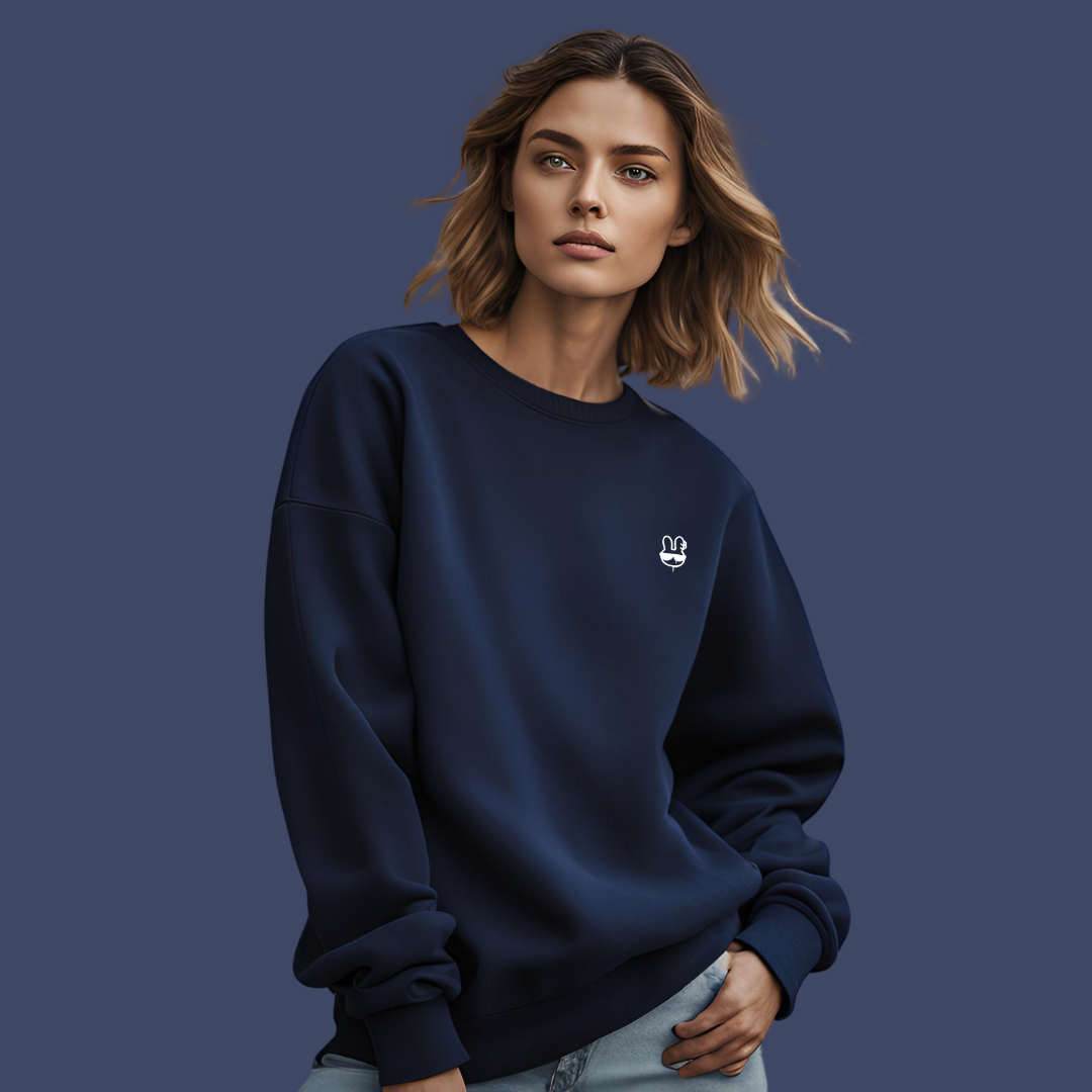 Comfort Casual Sweatshirt- Navy Blue