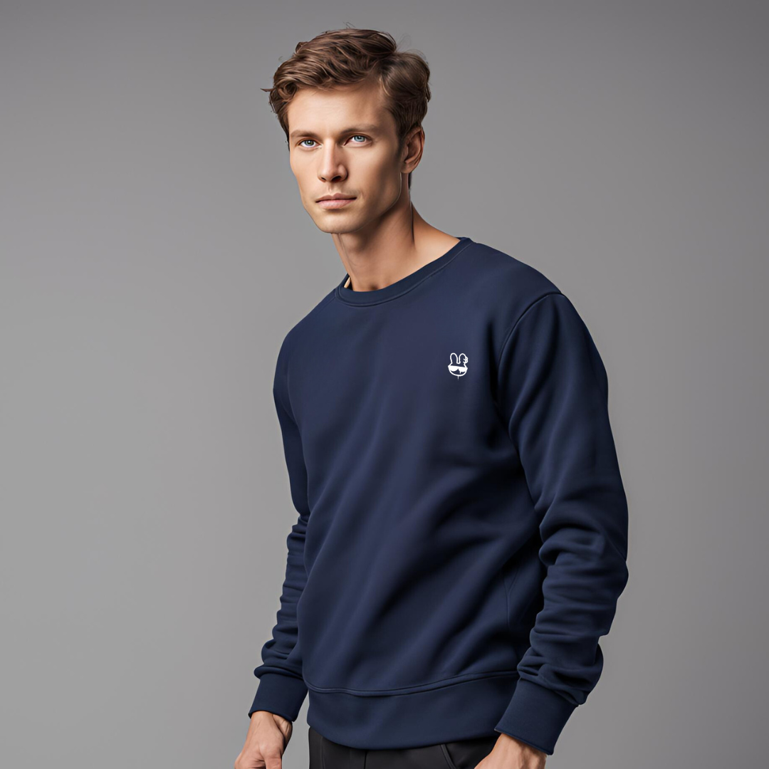 Cloud Comfort Casual Sweatshirt- Navy Blue