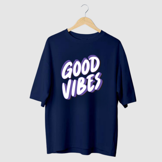 Classic Oversized Blue-Good Vibes