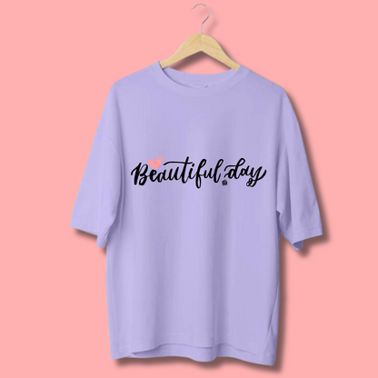 Classic Oversized Tshirt Lavender-Beautiful Day