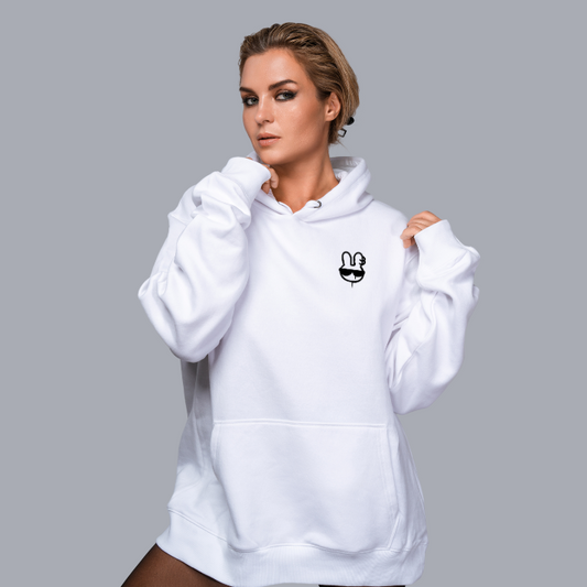 Classic Solid Hoodie-White