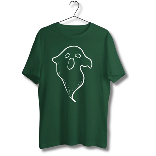 Round Neck Tshirt Printed Green- Ghost