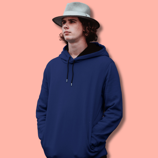 Casual Hoodie Men- Navy Blue