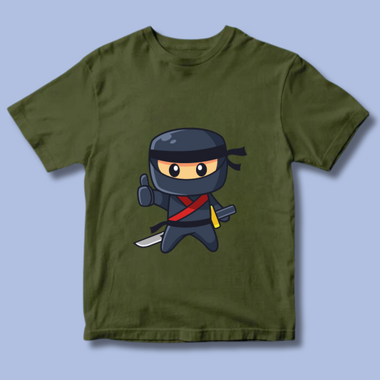 Classic Kids T-Shirt- Ninja Thumbs-Up!