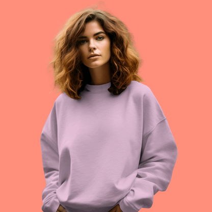 Comfort Casual Sweatshirt- Light Baby Pink