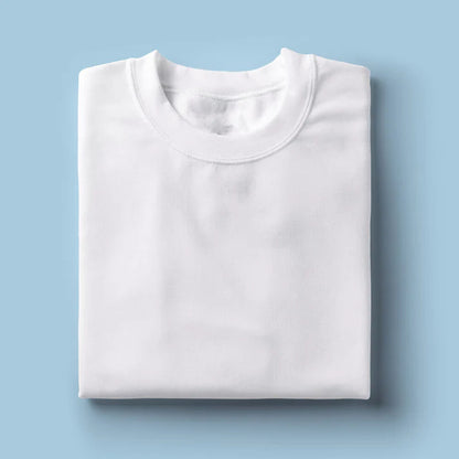 Round Neck Tshirt Plain White- Lafangey